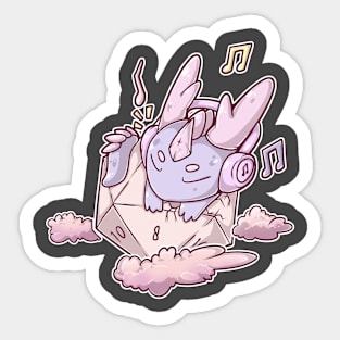 Baby Lofi Dragon on Cloud Sticker